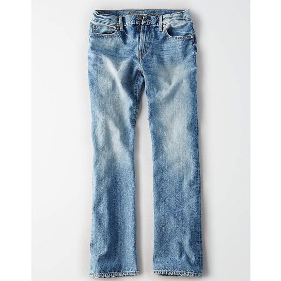 American Eagle Men's Bootcut Jeans 33 x 30 Medium Wash - Picture 3 of 11